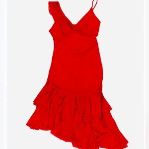 (S)Vtg🚨LE CHATEAU🚨Pretty Woman Mermaid Style Red Dress Ptp13"×L35"